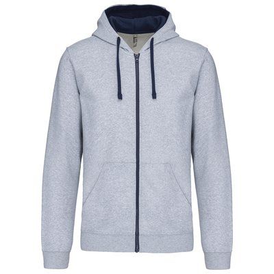 Sudadera Bolsillo con acceso para auriculares Oxford Grey / Navy XXL