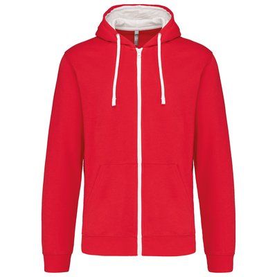 Sudadera Bolsillo con acceso para auriculares Red / White 3XL