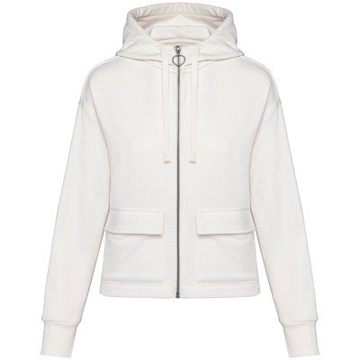 Sudadera con bolsillos delanteros con solapa Ivory S