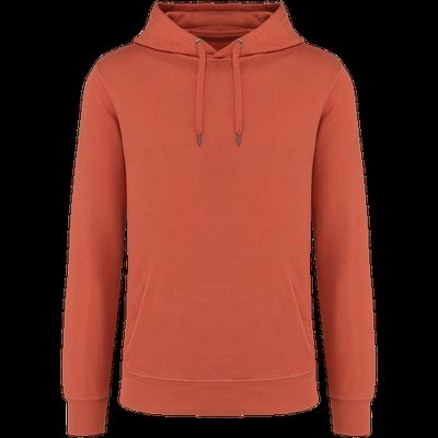 Sudadera con capucha algodón orgánico Rojo / Naranja L