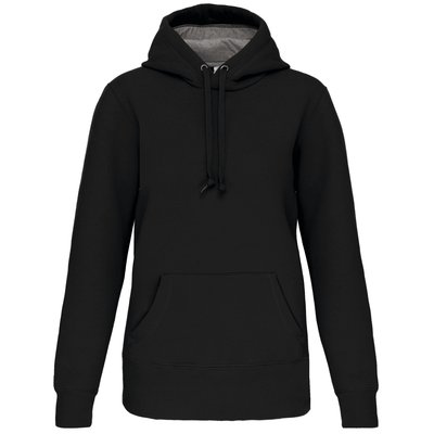 Sudadera capucha algodón Unisex Negro M