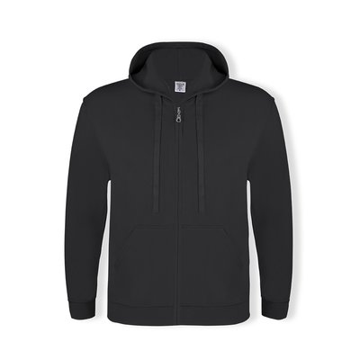 Sudadera Capucha y Cremallera Negro XL