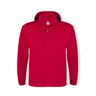 Sudadera Capucha y Cremallera Rojo M