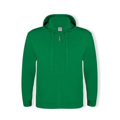 Sudadera Capucha y Cremallera Verde XXL