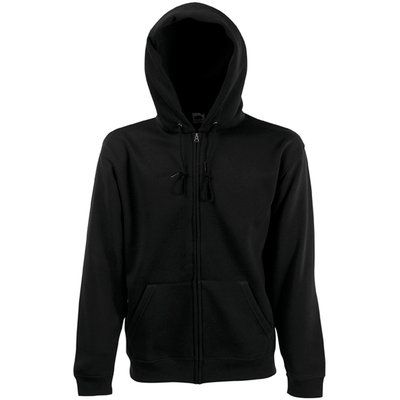 Sudadera capucha hombre con cremallera Black S