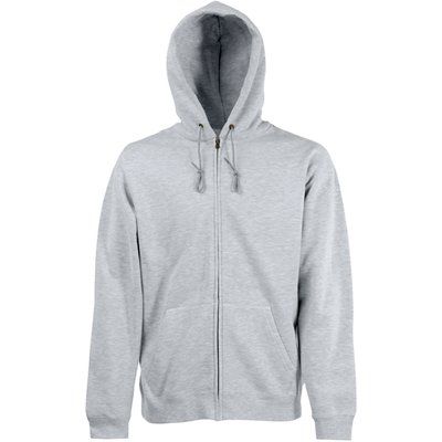 Sudadera capucha hombre con cremallera Heather Grey L