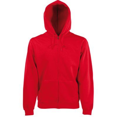 Sudadera capucha hombre con cremallera Red M