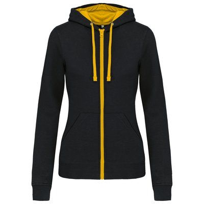 Sudadera capucha mujer Black / Yellow L