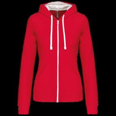 Sudadera capucha mujer Red / White XS