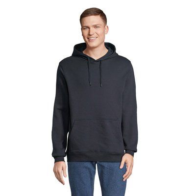 Sudadera Capucha Unisex Bolsillo Canguro Azul Marino L