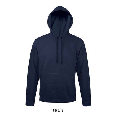 Sudadera Capucha Unisex Bolsillo Canguro Azul Marino S