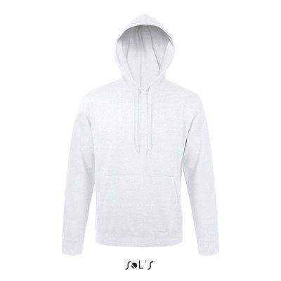 Sudadera Capucha Unisex Bolsillo Canguro Gris Claro S