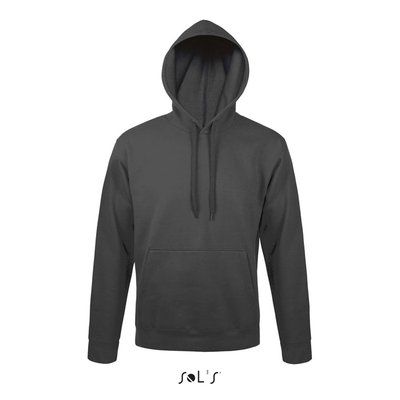 Sudadera Capucha Unisex Bolsillo Canguro Gris XXL