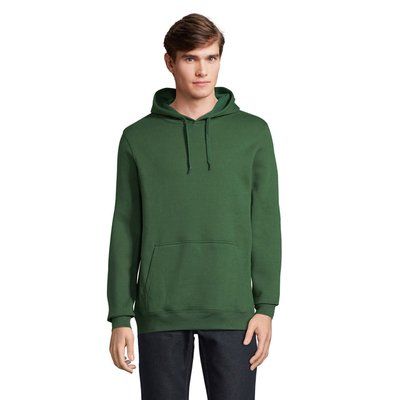 Sudadera Capucha Unisex Bolsillo Canguro Verde XL