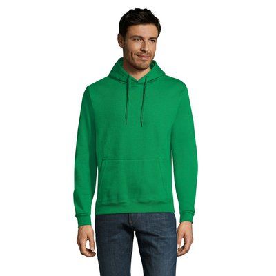 Sudadera Capucha Unisex Bolsillo Canguro Verde XXL