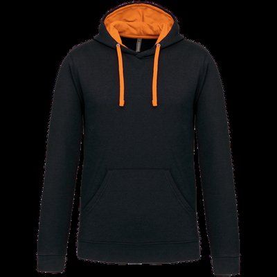 Sudadera clásica con capucha y bolsillo Black / Orange 4XL