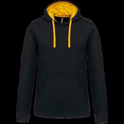 Sudadera clásica con capucha y bolsillo Black / Yellow 4XL