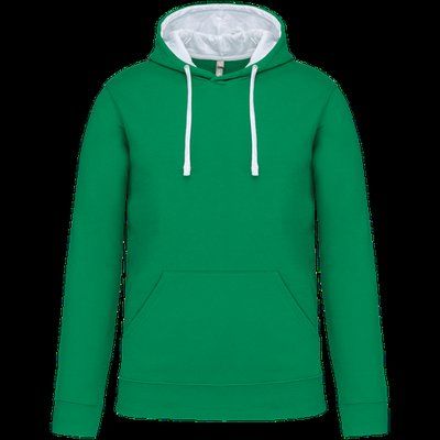 Sudadera clásica con capucha y bolsillo Light Kelly Green / White XL