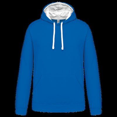 Sudadera clásica con capucha y bolsillo Light Royal Blue / White 4XL