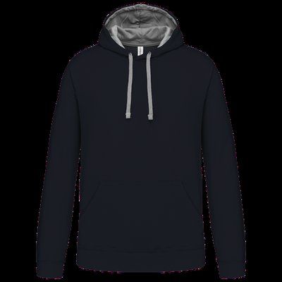 Sudadera clásica con capucha y bolsillo Navy / Fine Grey L