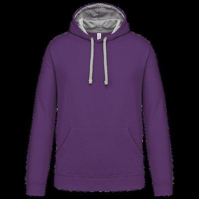 Sudadera clásica con capucha y bolsillo Purple / Oxford Grey 4XL