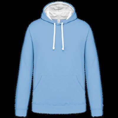 Sudadera clásica con capucha y bolsillo Sky Blue / White XS