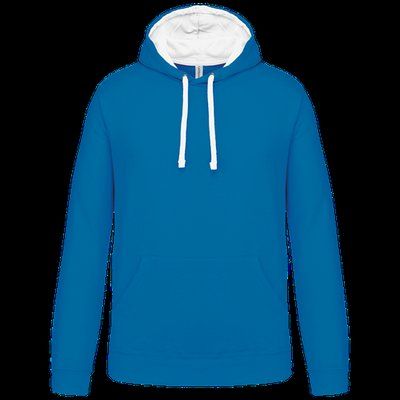 Sudadera clásica con capucha y bolsillo Tropical Blue / White XL