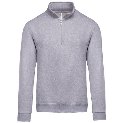 Sudadera Cremallera Algodón Gris XXL