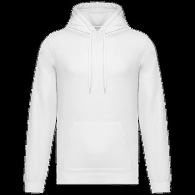 Sudadera sin cremallera con capucha y bolsillo canguro White 5XL