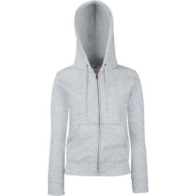 Sudadera cremallera y capucha mujer Heather Grey M