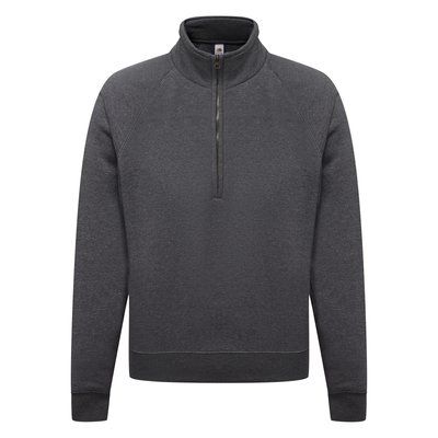 Sudadera con cremallera de cuello alto Dark Heather Grey M