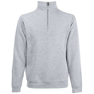 Sudadera con cremallera de cuello alto Gris S