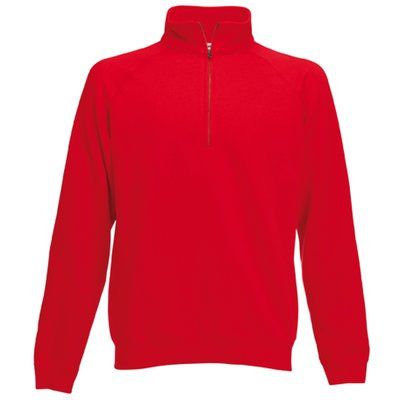 Sudadera con cremallera de cuello alto Red L