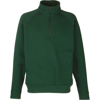 Sudadera con cremallera de cuello alto Verde L