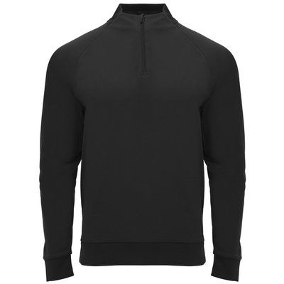 Sudadera cuello con media cremallera Negro S