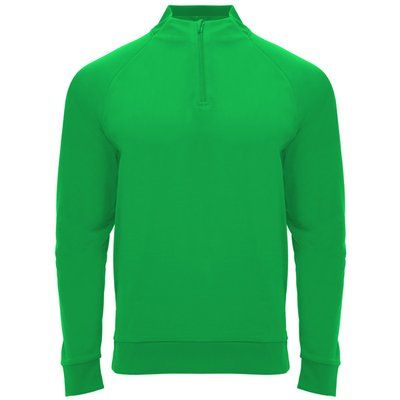 Sudadera cuello con media cremallera VERDE HELECHO M