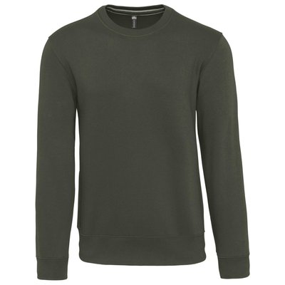 Sudadera cuello redondo algodón Verde XS