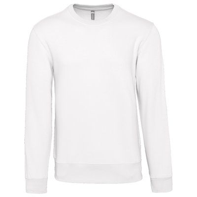 Sudadera cuello redondo algodón White 4XL