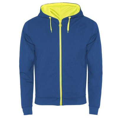 Sudadera con detalles en color flúor ROYAL/AMARILLO FLUOR M