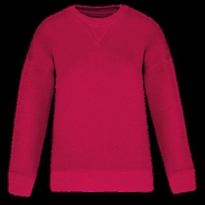 Sudadera hombros caídos mujer Hibiscus Red L