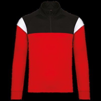 Sudadera infantil 1/4 cremallera Sporty Red / Black 4/6 ans