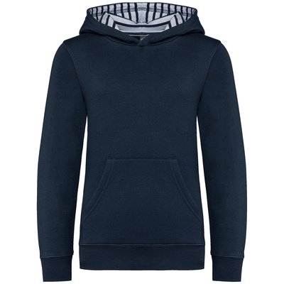 Sudadera infantil con capucha Azul / Blanco 12/14 ans