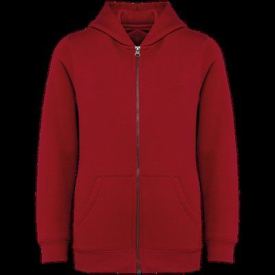 Sudadera infantil con capucha y cremallera Hibiscus Red 6/8 ans