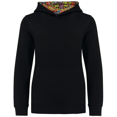 Sudadera infantil con capucha Negro 10/12 ans