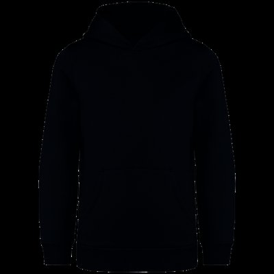 Sudadera infantil sin cremallera y con capucha Negro 12/14 ans