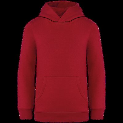 Sudadera infantil sin cremallera y con capucha Rojo 8/10 ans