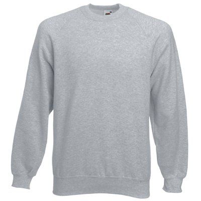 Sudadera manga raglán Heather Grey XXL