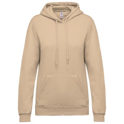 Sudadera de mujer con capucha y bolsillos Beige M