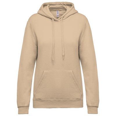 Sudadera de mujer con capucha y bolsillos Beige XS