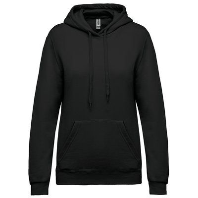 Sudadera de mujer con capucha y bolsillos Black XXL